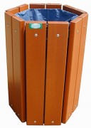 Corbeille de ville en bois 50L