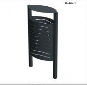 Corbeille de ville métal 40 L