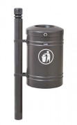 Corbeille de ville sur pied latéral - 40 L