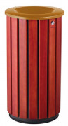 Corbeille en bois pour espace vert - 60 L - ? 425 x H 800 mm