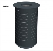 Corbeille en métal pour extérieur