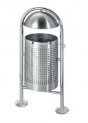 Corbeille extérieure en inox perforé - 30 L