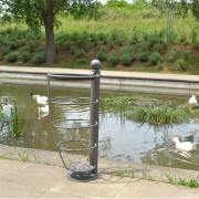 Corbeille vigipirate radiale en acier - 70 L