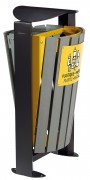 Corbeille sur pied tri sélectif 2 compartiments ARKEA ETIK - Avec ou sans cendrier - 2 x 60 L