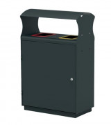 Corbeille tri sélectif extérieur 2 ou 3 flux - 3 x 40 L ou 2 x 60 L