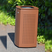 Corbeille de ville en acier - 65 L