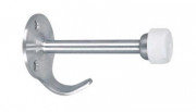 Crochet inox avec butée de porte