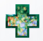 Croix profil 700 full color pour pharmacie