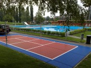 Dalles PVC pour terrain de badminton extérieur