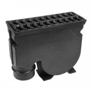 Dalot en fonte corps grille inclinable