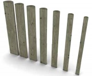 Demi rondin en bois autoclavé