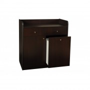 Desserte à couverts en bois - 2 tiroirs - 1 porte battante