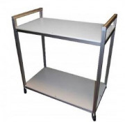 Chariot 2 étages à roulettes