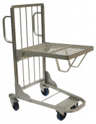 Desserte avec plateau à niveau constant en inox