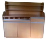 Desserte de service haute en bois - L 1500 x P 525 x H 1400 mm