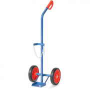 Diable porte-bouteilles FETRA  - 1 bouteille de 10 litres, Ø 140 mm - Charge : 100 kg - Roues caoutchouc ou gonflables  