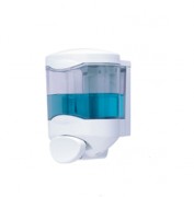 Distributeur de savon manuel 450 ml - Matière : plastique -Capacité 450 ml- Dim ( L x l x H : 110 x 99 x 155 mm