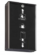 Distributeur et poubelle féminine 10L murale Gris Manganèse MANGA