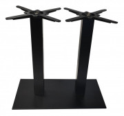 Double pied de table bistrot en fonte - Plateau 70x110 cm