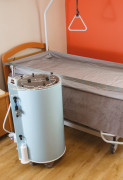 Douche au lit avec évacuation directe