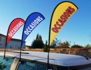 Drapeau publicitaire 80 x 32 cm