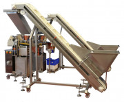 Élévateur à tasseaux tout inox pour produits alimentaires