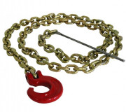 Élingue à chaîne en acier plaqué - Crochet en &quot;C&quot; - Aiguille métal 30cm