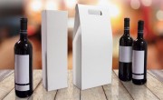 Emballage bouteille de vin - Dimensions : 90 x 330 x 90 / 90 x 395 x 180 mm