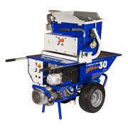 Machine à enduire avec vibrateur et malaxeur