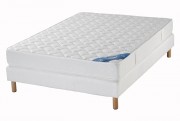 Ensemble Someo Matelas Richelieu Luxe Sommier Chinon Pieds-140x190