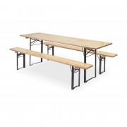 Table banc pliante en bois