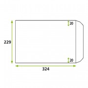 Enveloppe blanche mécanisable sans fenêtre