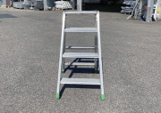 Escabeau à double accès - 3×2 marches - Hauteur de travail desservie : 2 m