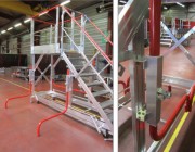 Escabeau d'accès four de cuisson industriel - Aluminium - Charge admissible : 200 kg