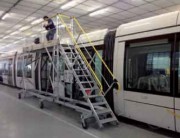 Escabeau d’accès toiture tram