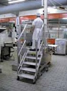 Escabeau roulant industrie agro-alimentaire - Aluminium