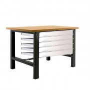 Etabli d’atelier avec vis MDF 600 Kg 5 Tiroirs