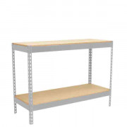 Etabli d’atelier sans vis 2 étagères 400 Kg