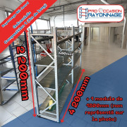 ?tagère mi-lourd galvanisé - hauteur 2200mm, longueur 12 300mm, profondeur 400mm