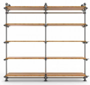 Etagère murale double 5 niveaux
