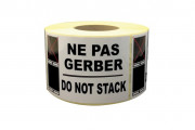 Étiquette d'expédition pour palette imprimée "Ne pas gerber" - Format : 100×150 mm / 74×105 mm