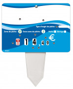 Etiquette de prix pour poissonneries à roue - 14 x 10 cm - Patte PVC cristal - Neutre ou avec texte