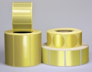 Etiquette personnalisable or brillant