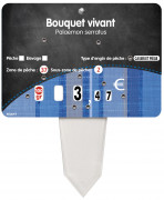 ?tiquette poissonnerie patte PVC cristal - 14 x 10 cm