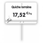 Étiquette pour charcuteries blanche - Dimensions : 8 x 6 - 10,5 x 7 - 12 x 8 cm