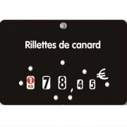 Étiquette prix boucherie classique - L.10.5 cm ou 12 cm x l.7 cm ou 8 cm