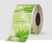 Etiquette synthétique en polypropylène adhésif permanent brillant