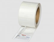 Etiquette technique à rabat transparent