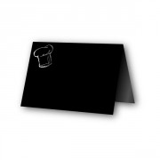 Etiquettes chevalets pour boulangeries - Paquet de 10 - PVC Noir - 7 x 5 cm