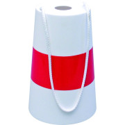 Fardier de signalisation pour véhicule et chantier - H.200 x Ø 95 mm - Blanc et rouge